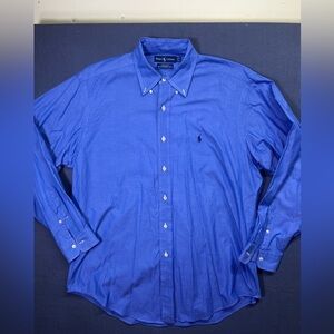 Ralph Lauren Yarmouth Pimpoint Oxford Cloth Shirt Mens 16 3/4 Casual Preppy 1567